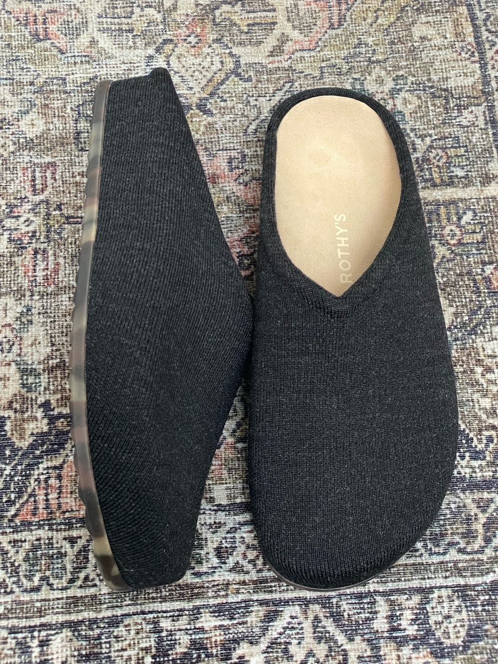 New! Rothy’s Casual Clog Merino Wool Soft Black Size 11 - Picture 2 of 6